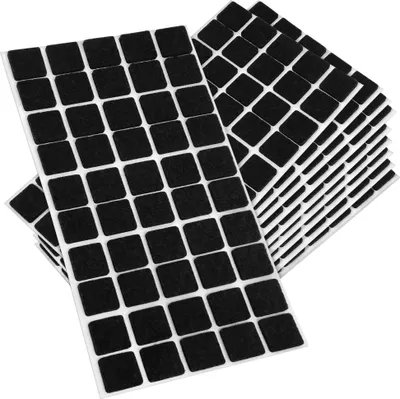 Produktbild von Adsamm® | 500 x selbstklebende Filzgleiter / Schwarz / 20x20 mm / quadratisch / Möbelgleiter aus Filz mit 3.5 mm Stärke