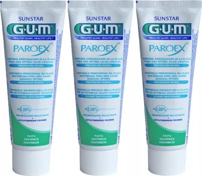 Produktbild von Gum | Zahnpasta - Zahnpasta Paroex - 75 Ml - Fluor 0,06% - Antibakteriell - Zahnfleischpflege - Frischer Atem