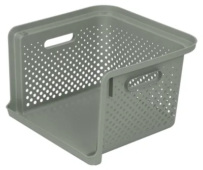 Image de Solidchoice - Paniers de rangement empilables avec poignées, lot de 4