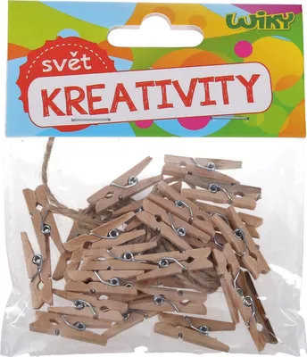 Produktbild von Holzstifte 3,5 cm, 15 Stück + Schnur
