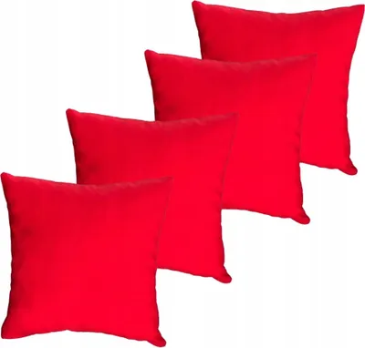 Produktbild von Dekokissen, Sofakissen, 50x50 cm, Rot, 4er Set Deko Sofakissen, Rückenkissen