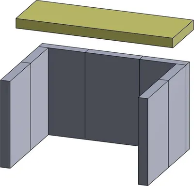 Produktbild von Heizgasumlenkplatte 490x170x30mm (Vermiculite) passend für Hark **