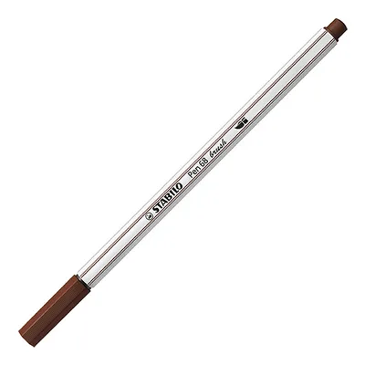 Produktbild von Premium-Filzstift mit Pinselspitze für variable Strichstärken - STABILO Pen 68 brush - Einzelstift - braun