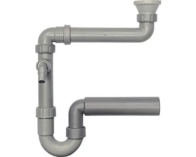 Produktbild von Haas IKEA® Spülen-Ablaufadapter 11/2" mit Raumsparsiphon DN50