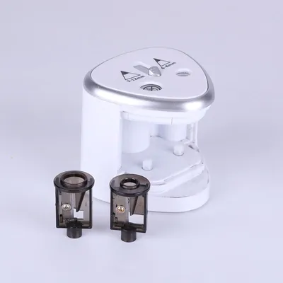 Obrázok produktu pre Marhynchus Multifunkčné automatické elektrické orezávacie pero na batérie s 2 čepeľami 6 8 mm a 9 12 mm pre domácu školu Orezávacie pero Silver Ideálne pre (MODRÁ)