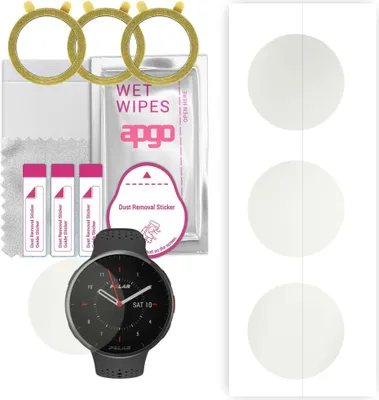Produktbild von apgo 3 Stück Schutzfolie, Matt, kompatibel mit Polar Pacer Pro Smartwatch, Hydrogel Displayschutzfolie mit Positionierhilfe, Displayfolie, robust und kratzfest