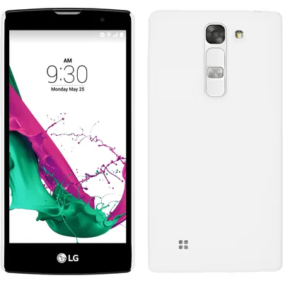 Produktbild von PhoneNatic Case kompatibel mit LG G4c - Hülle weiß gummiert Hard-case + 2 Schutzfolien