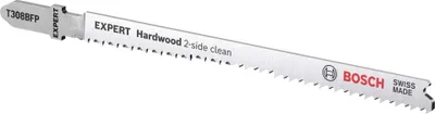 Immagine prodotto di Bosch Expert Hardwood 2-side clean T308 BFP - Lama per seghetto alternativo - per piano di lavoro della cucina, pannello rivestito in plastica - 25 pezzi - codolo a T - lunghezza: 117 mm