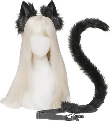Produktbild von 2 Teile/satz Katzenohren Schwanz Set Erwachsene Kinder Katzenohr Stirnband Verstellbarer Taillengürtel Katzenschwanz Zubehör Set Kostüm Zubehör