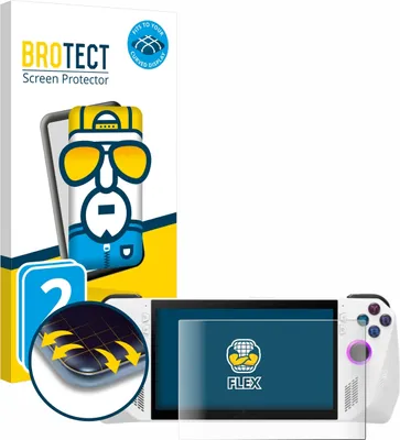 Produktbild von 2x BROTECT Fullscreen Schutzfolie für ASUS ROG Ally (2023) / Ally X (2024) Displayschutz Folie Fullcover Klar Transparent