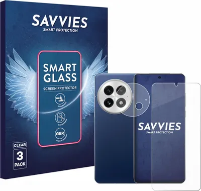 Produktbild von 3x Savvies Schutzglas Folie für OnePlus 13 (Display+Kamera) 9H Panzer Schutzfolie Glas Displayschutz klar transparent