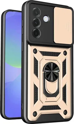 Produktbild von Samsung Galaxy A37 Hülle - Coverup Armor Ring Ständer Back Cover mit Kamera Schutz - Gold