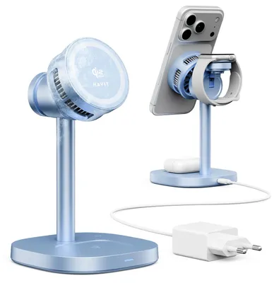 Produktbild von Havit 3-in-1 Qi2.2 Ladestation 25W mit Kühlung, MagSafe-kompatibel