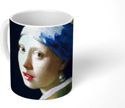 Produktbild von MuchoWow® Tasse Kaffeetasse Kaffeebecher 350 ml Das Mädchen mit dem Perlenohrring - Johannes Vermeer Teetasse - Fototasse - Becher - Keramikbecher - Teebecher - Kaffeetasse - Bürotasse