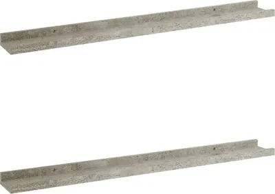 Obrázek produktu pro vidaXL Nástěnné police 2 ks. Betonově šedé 80x9x3 cm