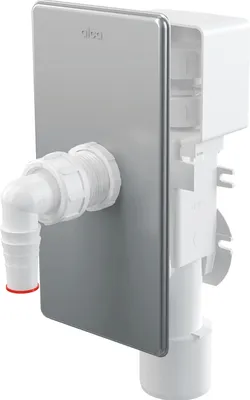 Produktbild von Alcadrain APS3P Unterputzsiphon für die Waschgeräte mit einer Belüftungsventil, Edelstahl DN40 und DN50