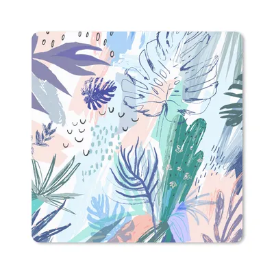 Produktbild von MuchoWow® Mauspad Mousepad Sommer - Tropisch - Farbe 20x20 cm - Mousepads - Maus Mat - Pad - Mausunterlage - Desk Mat - Bureauartikeln