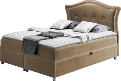 Produktbild von MIRJAN24 Boxspringbett Bedran, Doppelbett mit zwei Bettkästen für die Bettwäsche, Stilvoll Ehebett (Farbe: Magic Velvet 2206, Größe: 140 x 200 cm)