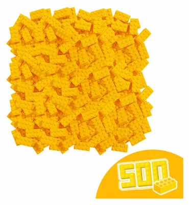 Immagine prodotto di Simba Blox 500 Gelbe 8er Steine lose, Bausteine, Bauklötze, Kinder Spielzeug, 500 Stück, Gelb, 104118917