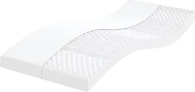 Image de Matelas en mousse blanc 100x220 cm 7 zones dureté 20 ILD