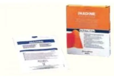 Productafbeelding van Pleisterverband met jodiumpovidoon, Inadine, maat 9,5 x 9,5 cm, 10 stuks