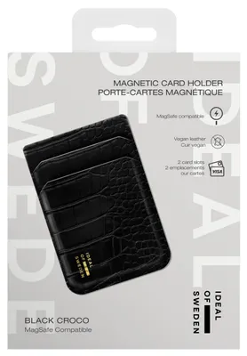 Productafbeelding van iDeal of Sweden MagSafe Magnetische kaarthouder - Black Croco