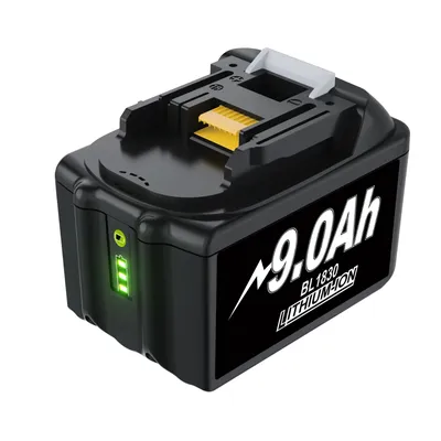 Image de Chargeur de batterie Makita 18V, compatible avec BL1850B et BL1860, charge rapide pour outils électriques, or