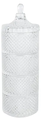 Image de Clayre & Eef Pot en verre Ø 10x25 cm Verre transparent