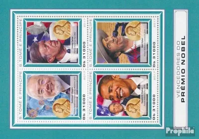 Produktbild von Briefmarken Sao Tome e Principe 2017 Mi 7393-7396 Kleinbogen (kompl. Ausgabe) postfrisch Nobelpreisträger