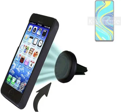 Produktbild von K-S-Trade Kompatibel mit Xiaomi Redmi Note 9 Pro Auto Handy Halterung KFZ Halter Lüftungsgitterhalterung Air Vent mount Smartphone Halter