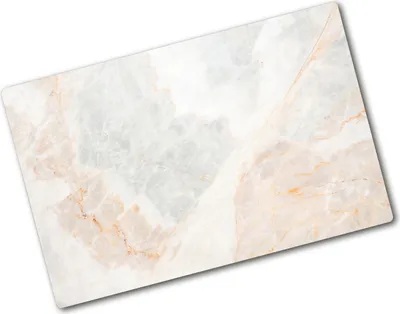 Produktbild von Tulup Glas Herdabdeckplatte - 80x52 cm - Glaskeramikkochfeld-Abdeckung Spritzschutz Glasabdeckplatte - Einteilig - Kunst: Modern & Klassisch - Marmor - Beige
