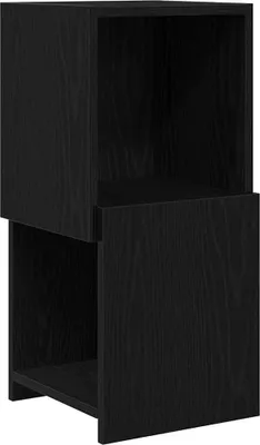 Produktbild von "SALE 2026"Eckschrank/Highboard - elegante Design - Mehrzweckschrank - Schwarz Eichen-Optik 30,5x30x65cm Holzwerkstoff - Kommoden DE8042924