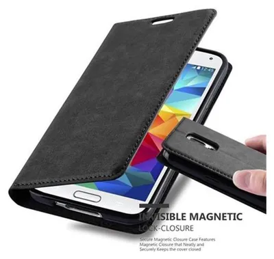 Immagine prodotto di Cadorabo cover per Samsung Galaxy S5 / S5 NEO cover protettiva in nero custodia per cellulare cover chiusura magnetica