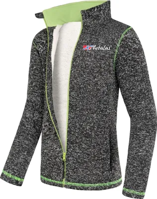 Productafbeelding van Nebulus fleecejas met teddyvoering, model ONEGA, heren, warme fleecejas met lange ritssluiting, model P5520, heren, zwart, maat S