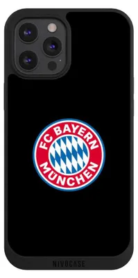 Produktbild von NIVOCASE Handyhülle für Apple iPhone 12 Pro Max  Hülle NIVOpure Case Schwarz FC Bayern München Logo Offizielles Lizenzprodukt