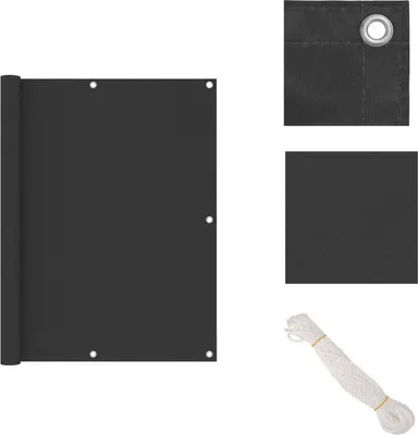 Zdjęcie produktu dla vidaXL Parawan balkonowy antracyt 120x300 cm tkanina Oxford - Parasole i osłony przeciwsłoneczne
