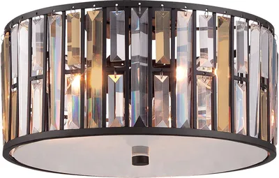 Produktbild von Zeitgenössische Deckenleuchte Gemma Bronze Stahl Vintage Kristall 3 Lichter E27