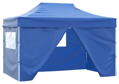 Image de Tente de fête Bleu 280 x 410 x 315 cm Tissu Oxford