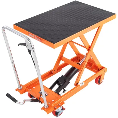 Zdjęcie produktu dla Stół podnośny hydrauliczny nożycowy 227 kg 72 cm na kółkach magazyn