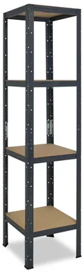 Zdjęcie produktu dla shelfplaza HOME 200x60x60 cm regał do dużych obciążeń w kolorze antracyt z 4 półkami i udźwigiem 175 kg na półkę