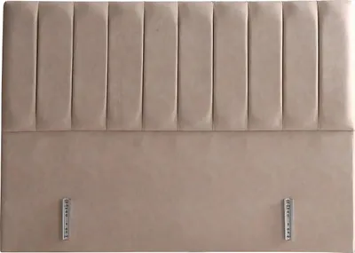 Produktbild von Beige Textilbett mit Matratze im eleganten Design