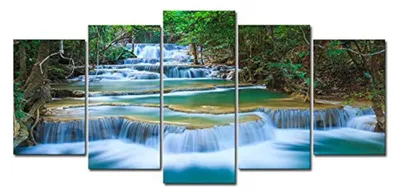 Canvas-Druck-Set, 5-teilig, Berglandschaft, 25x40/50/60 cm