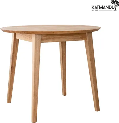 Produktbild von Orbetello Esstisch rund 90 cm aus massiver Eiche - Minimalistisches Design & geölte Oberfläche