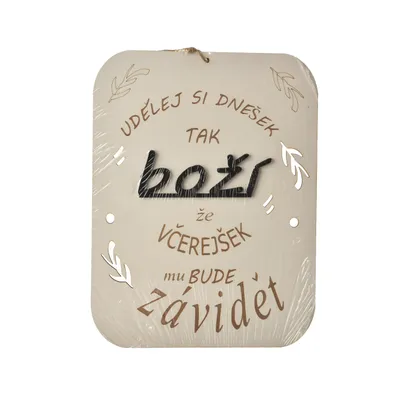 Obrázok produktu pre Indecor X12892 Ceduľa Udělej si dnešek 21x27 cm