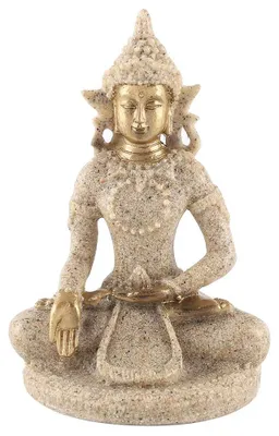 Buddha-Figur, sitzend, Meditationsdekoration, gold, 8x3,1x3,1 cm