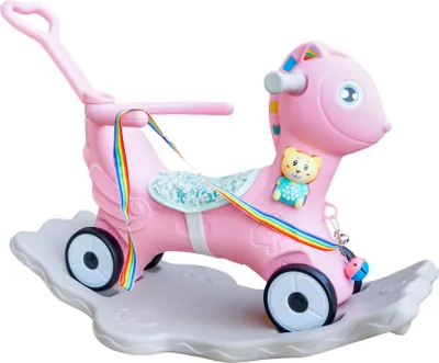 Produktbild von Aga4Kids Kunststoff-Schaukelpferd 2-in-1 DS3803 Rosa