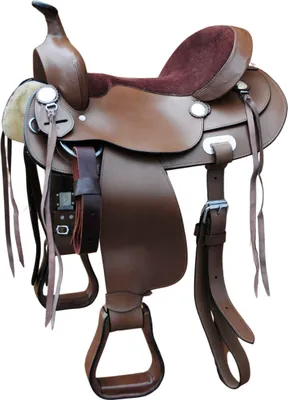 Produktbild von Trail Rider Western Sattel round skirt, braun, 15 Glattlederausführung