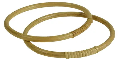 Taschengriffe, Ringe aus Bambus Ø 15 cm