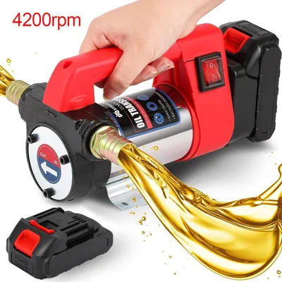 Produktbild von Diesel-Umfüllpumpe - Kraftstoffpumpe - 12 V - Für Kerosin, Diesel und Benzin - 1500-mAh-Lithiumakku - 1 Akku