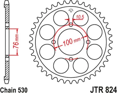 Produktbild von Jt Hinteres Ritzel 817 46 Für Suzuki Gsx 600F '85-88 (81746Jt) (Kette 530)